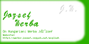 jozsef werba business card